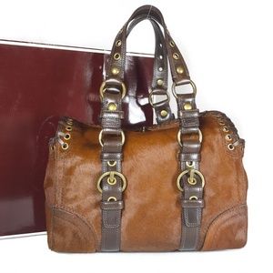 COACH Chelsea Fawn Brown Haircalf/Leather